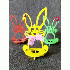 Laser Cut Wooden Easter Bunny Rabbit Free Vector File