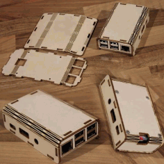 Laser Cut Wooden Electronic Case Box Wooden Case Plywood Box Free DXF File
