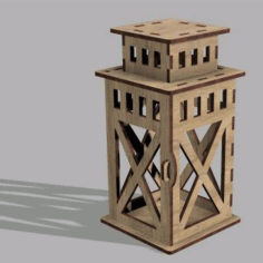Laser Cut Wooden Flashlight Candlestick Night Light Lamp Free DXF File