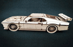 Laser Cut Wooden Ford Mustang Car 3d Model Puzzle Kit Free Vector File