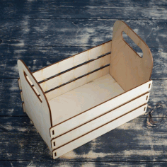 Laser Cut Wooden Fruit Basket Free Vector File