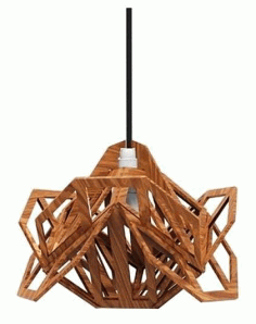 Laser Cut Wooden Geometric Lamp Free Vector File