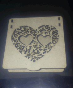 Laser Cut Wooden Gift Box 80x80mm Free DXF File