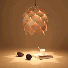 Laser Cut Wooden Hanging Lamp Bump Modern Lamp Layout Free Vector File