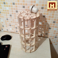 Laser Cut Wooden Hanging Lamp Night Light Free DXF File