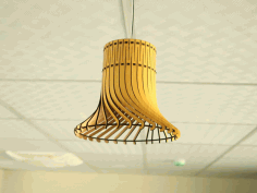 Laser Cut Wooden Hanging Lamp Pendant Light Free DXF File