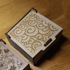 Laser Cut Wooden Jewelry Box Decorative Gift Box Wedding Box Free Vector File
