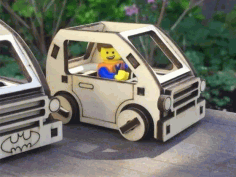 Laser Cut Wooden Lego Toys Car For Kids Free Vector File