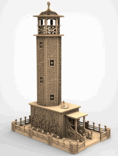 Laser Cut Wooden Lighthouse 3d Model Free Vector File