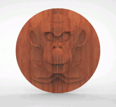 Laser Cut Wooden Monkeys Head Free Vector File
