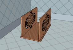 Laser Cut Wooden Napkin Holder 3mm Free Vector File