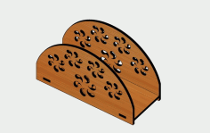 Laser Cut Wooden Napkin Holder Dining Table Tissue Stand Free Vector File