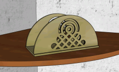 Laser Cut Wooden Napkin Holder Or Letter Holder Free Vector File, Free Vectors File