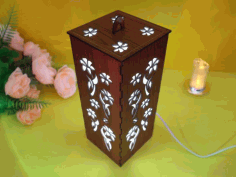 Laser Cut Wooden Night Light Lamp 3mm Free DXF File
