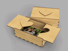 Laser Cut Wooden Photo Box 3mm Free Vector File