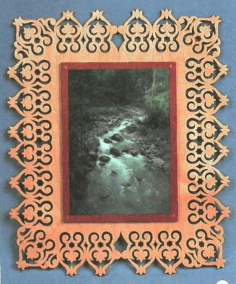 Laser Cut Wooden Photo Frame Carved Layout Free Vector File