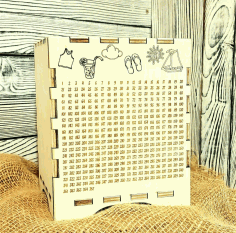 Laser Cut Wooden Piggy Bank 365 Days Save Money Plan Box Free Vector File