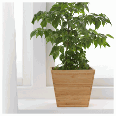Laser Cut Wooden Plant Pot Flower Holder Free Vector File
