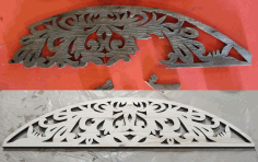 Laser Cut Wooden Platband Design 10mm Free DXF File