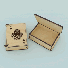 Laser Cut Wooden Playing Card Box Free Vector File