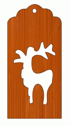 Laser Cut Wooden Reindeer Locket Free Vector File