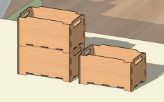 Laser Cut Wooden Stackable Box Free DXF File