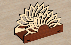 Laser Cut Wooden Tissue Paper Stand Napkin Holder Free DXF File