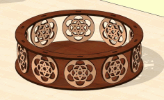 Laser Cut Wooden Tray Fruit Basket Free Vector File