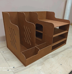 Laser Cut Workspace Organizer Desktop File Organizer Paper File Holder Free Vector File