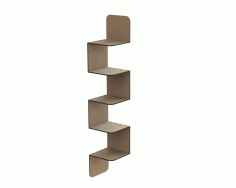 Laser Cut Zigzag Corner Wall Mount Shelf Free Vector File