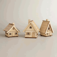 Laser Cutter Wooden Bird House Free Vector File