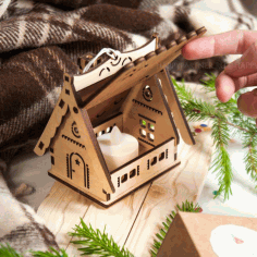 Laser Cutter Wooden Hanging House For Laser Cut Free Vector File, Free Vectors File