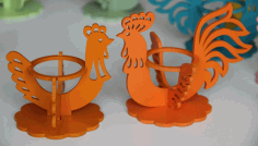 Laser Cutting Project Chicken Egg Holder Free Vector File