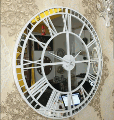 Laser Cutting Wall Clock Shop Free DXF File