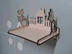 Laser Cutting Wall Shelf 3d Puzzle Free Vector File