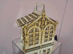 Laser Cutting Wooden House Free Vector File