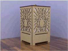 Laser Cutting Wooden Lamp Free DXF File