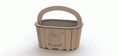 Laser Engrave Storage Basket Free Vector File