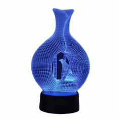 Laser Engraving 3d Illusion Room Table Lamp Free Vector File