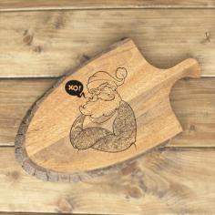 Laser Engraving Christmas Santa Claus Laser Cut Free Vector File