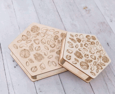 Laser Engraving For Nuts Wooden Box Free Vector File