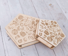Laser Engraving For Nuts Wooden Gift Box Free Vector File