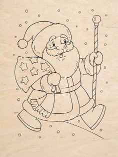 Laser Engraving Santa Claus Laser Cut Free Vector File