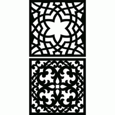 Laser Plasma Router Fiber Grille Pattern d15 Free DXF File