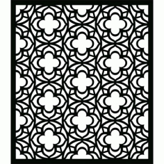 Laser Plasma Router Floral Grill Design 225 Free DXF File