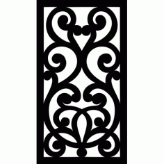 Laser Plasma Router Floral Grill Design g55 Free DXF File