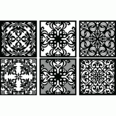 Laser Plasma Router Grille Patterns Design f66 Free DXF File