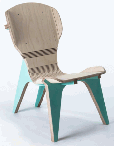 Laser Wood Cutting Chair Template Free DXF File