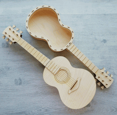 Lasercut Guitar Box 3d Puzzle Free Vector File