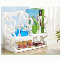 Lasercut Wooden Books Shelf Template Free DXF File